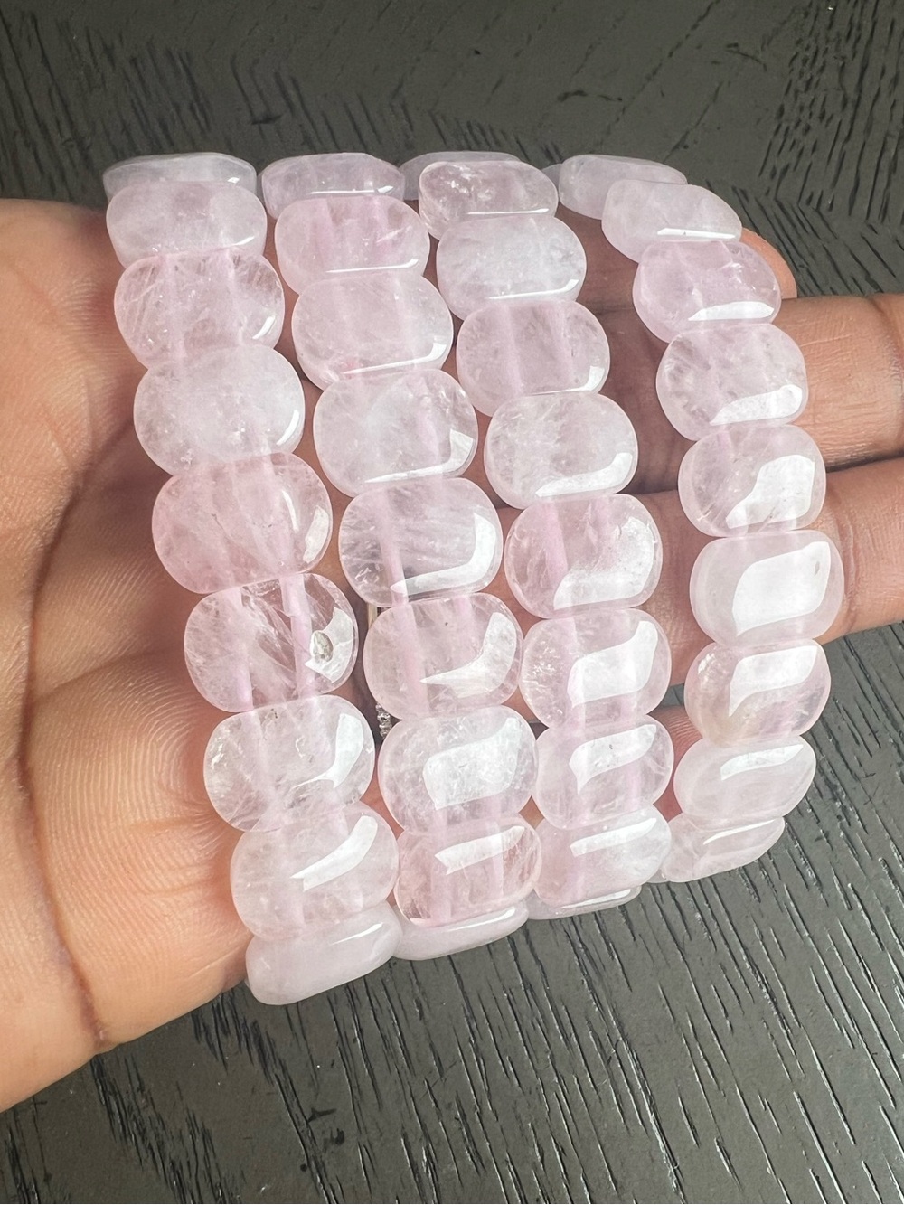 SALE Rose Quartz soft bangle SIZE 7’ ( ONE )